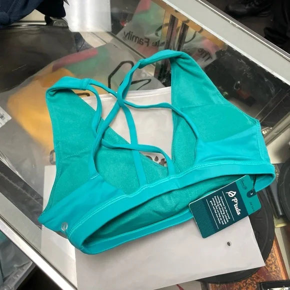 P'tula Coral Strappy Sports Bra TEAL Women’s SZ SMALL NWT New In Bag - Picture 5 of 10